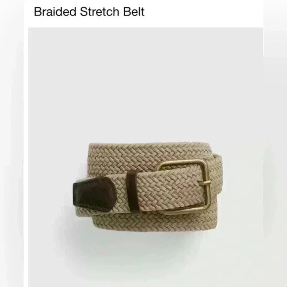 NWT Gap Braided Stretch Belt Mens XS Classic Khaki - Picture 1 of 1